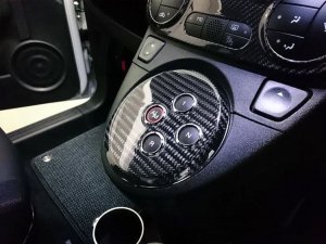 FIAT 500 Gear Panel - Carbon Fiber